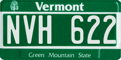 VT license plate NVH622