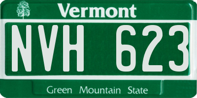 VT license plate NVH623