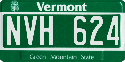 VT license plate NVH624