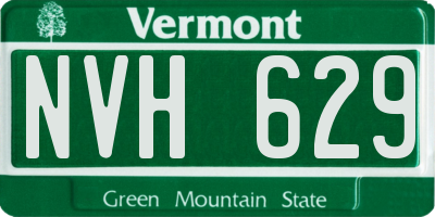 VT license plate NVH629
