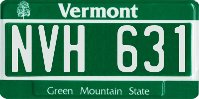 VT license plate NVH631