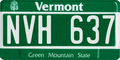 VT license plate NVH637