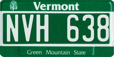 VT license plate NVH638