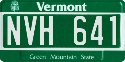 VT license plate NVH641