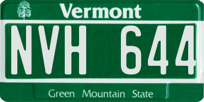 VT license plate NVH644