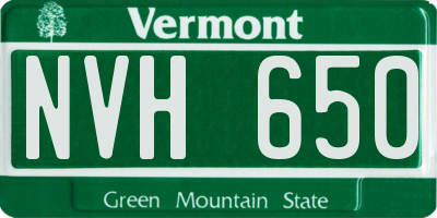 VT license plate NVH650