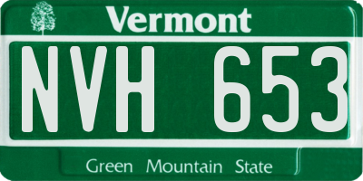 VT license plate NVH653
