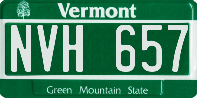 VT license plate NVH657