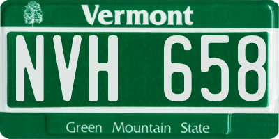VT license plate NVH658