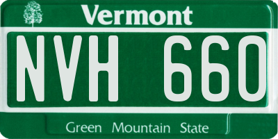 VT license plate NVH660