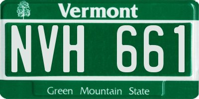 VT license plate NVH661