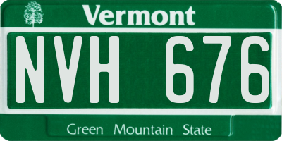 VT license plate NVH676