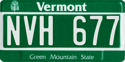 VT license plate NVH677