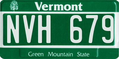 VT license plate NVH679