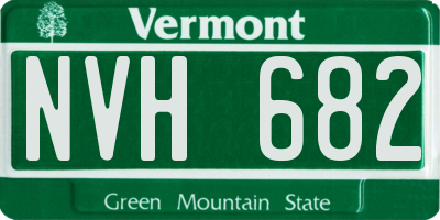 VT license plate NVH682