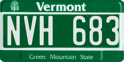 VT license plate NVH683