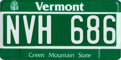 VT license plate NVH686