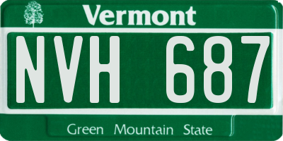 VT license plate NVH687