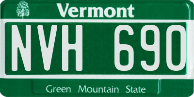 VT license plate NVH690