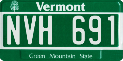 VT license plate NVH691
