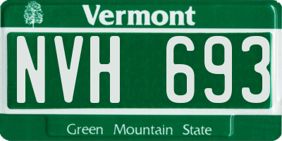VT license plate NVH693