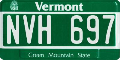 VT license plate NVH697