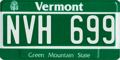 VT license plate NVH699