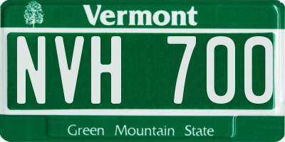 VT license plate NVH700