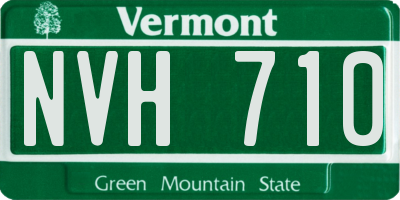 VT license plate NVH710