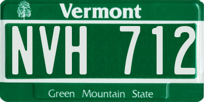 VT license plate NVH712
