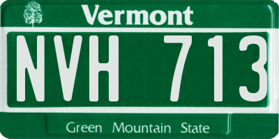 VT license plate NVH713