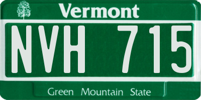 VT license plate NVH715