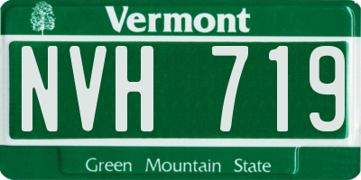 VT license plate NVH719