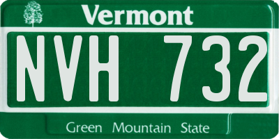VT license plate NVH732