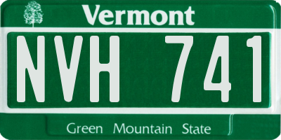 VT license plate NVH741