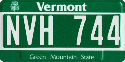 VT license plate NVH744