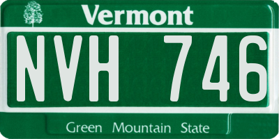 VT license plate NVH746