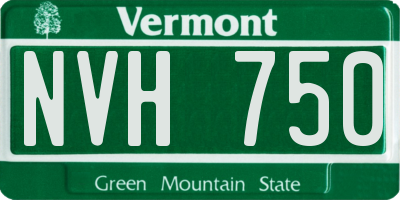 VT license plate NVH750