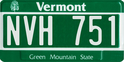 VT license plate NVH751