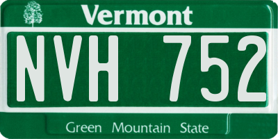 VT license plate NVH752