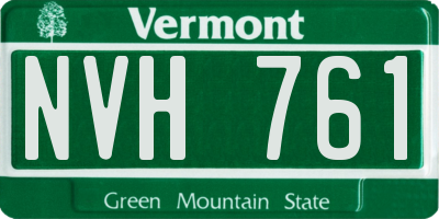 VT license plate NVH761