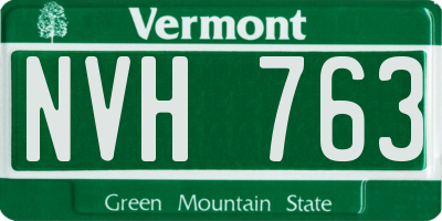 VT license plate NVH763