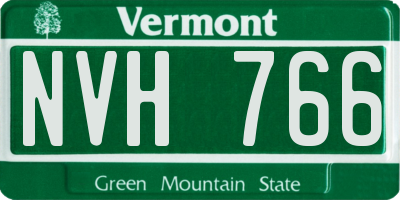 VT license plate NVH766