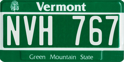 VT license plate NVH767