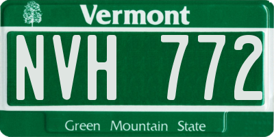 VT license plate NVH772