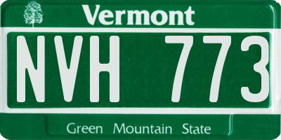 VT license plate NVH773