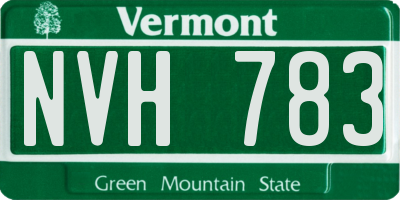 VT license plate NVH783