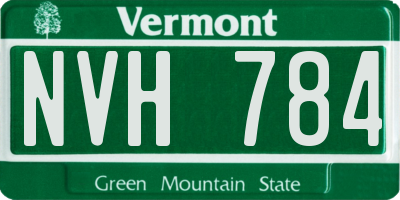 VT license plate NVH784