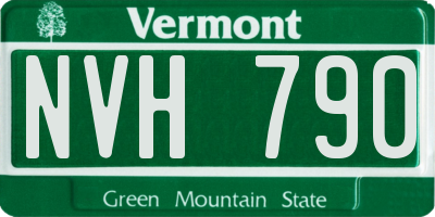 VT license plate NVH790
