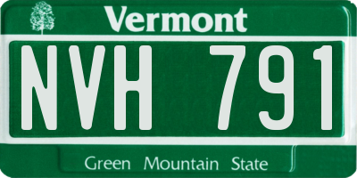 VT license plate NVH791